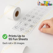 Toy Imagine 58mm Non-Sticky Thermal Printer Paper Roll, White, Pack of 10