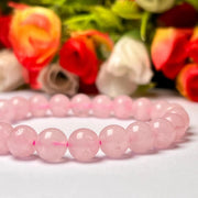 ASTRODIDI Rose Quartz Crystal Healing Love Stone Bracelet | Original Rose Quartz Love Attraction Handmade Stretchable 8 mm Beads Gemstone Bracelet