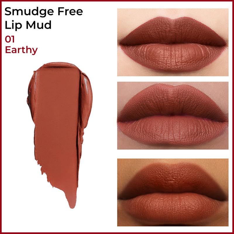 INSIGHT Smudge Free Lip Mud | Moisturizing Formula | Upto 12 Hrs Stay | Instant Matte Finish | Silky Smooth Texture (Misty) - 3.5g