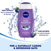 NIVEA Body Lotion 400ml & Powerfruit Shower Gel 250ml [Pack of 3]