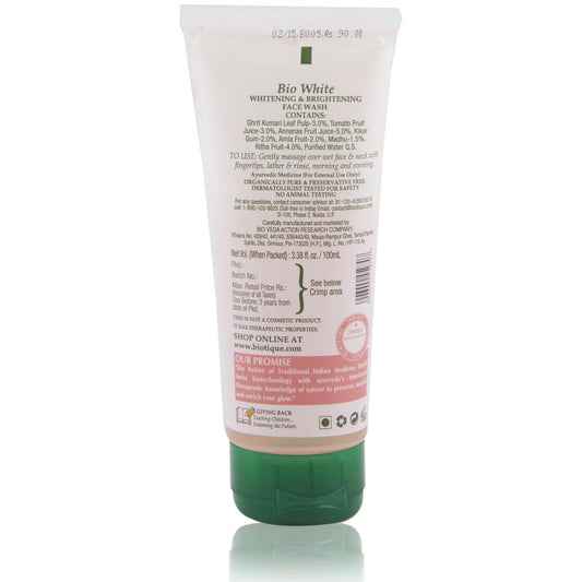 Biotique Advanced Fairness Face Wash - Bio White, 100ml Tube