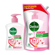 Dettol Liquid Handwash Refill – Skincare Hand Wash- 675ml and Dettol Liquid Handwash Pump 200ml | pH Balanced | 10x Better Germ Protection