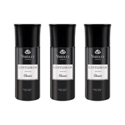 Yardley London Gentleman Classic Body Spray for Men| Fresh Woody Fougère Notes | Masculine Fragrance | Body Deodorant for Men | 150ml, Pack of 3