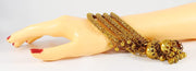 NMII Non-Precious Metal Base Metal with Leaf Shaped and Bracelet Bells Glossy Finished Latkan Kada Set For Women and Girls