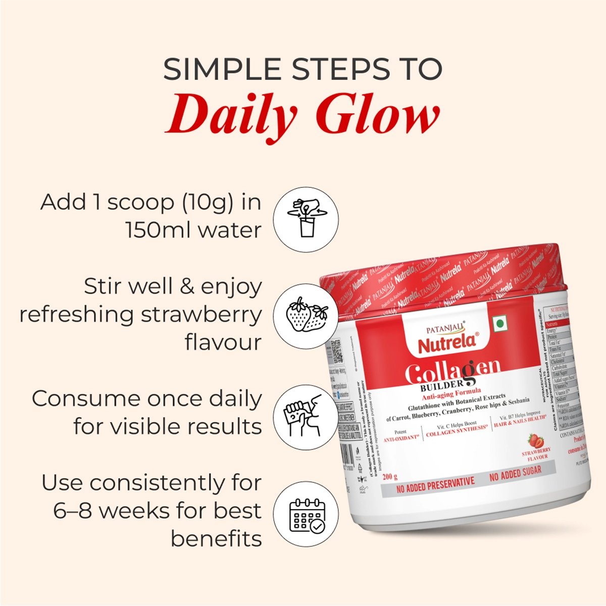 Patanjali Nutrela Collagen Build Powder