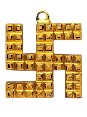 RUDRADIVINE Vastu Feng Shui 3-Inch Brass Swastik Pyramid Door Sign | Protection from Vastu Dosh & Nazar Dosh | Prosperity, Success & Positive Energy
