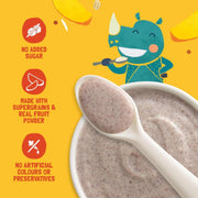 SLURRP FARM No Added Sugar Instant Cereal | Ragi, Rice and Mango with Milk, 200 Grams