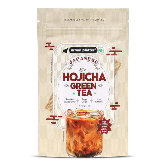 Urban Platter Japanese Hojicha Green Tea, 20g, (Low Caffeine, Roasted Green tea, Coarsely Ground for the perfect brew.)
