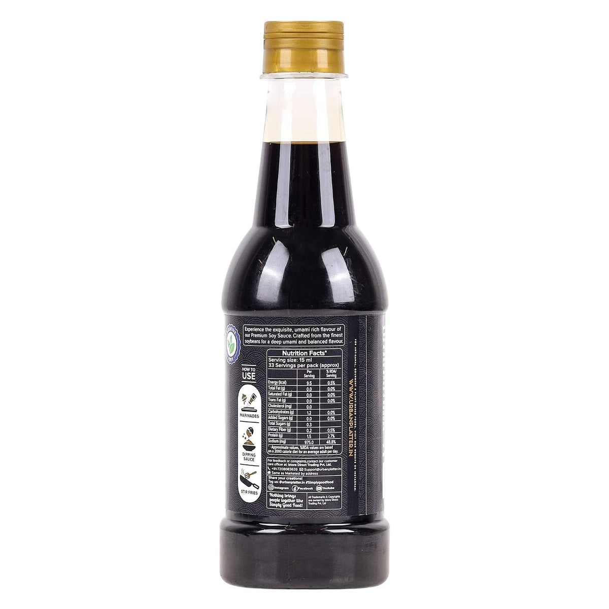 Urban Platter Premium Soy Sauce, 500ml (Naturally Brewed | Umami | Suitable for Stir Fry | Asian Cuisine)