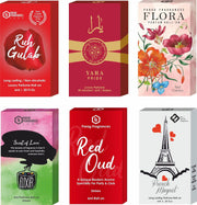 Parag Fragrances Top 6 Attars For Women Combo Pack of 6ml × 6pc (Flora, Elixir,Yara Pride,French Magnet,Red Oud,Ruh Gulab)
