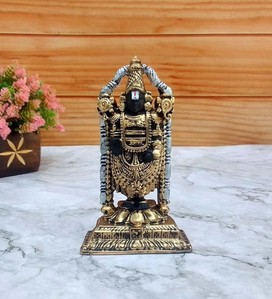 SHINDE EXPORTS Govinda Idol for car Dashboard/Balaji murti for car/tirupati Balaji murti/Balaji Statue for Pooja Room