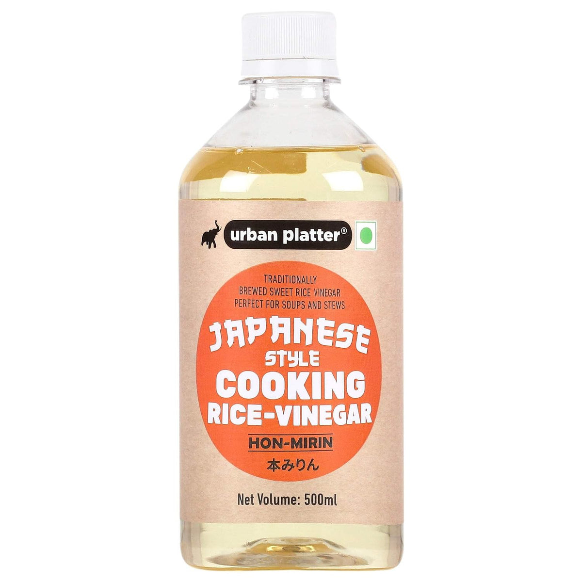 Urban Platter Japanese Style Cooking Rice Vinegar, 500ml (Traditionally Brewed, Sweet Rice Hon Mirin, Perfect for Soups)