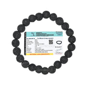 Astrodidi Natural Certified Black Lava Stone Bracelet for Help to Keeps You Grounded, Boosts your Strength and Calms Your Mind | Original Reiki Feng-Shui Healing Crystal Gemstone Bracelet for Men and Women