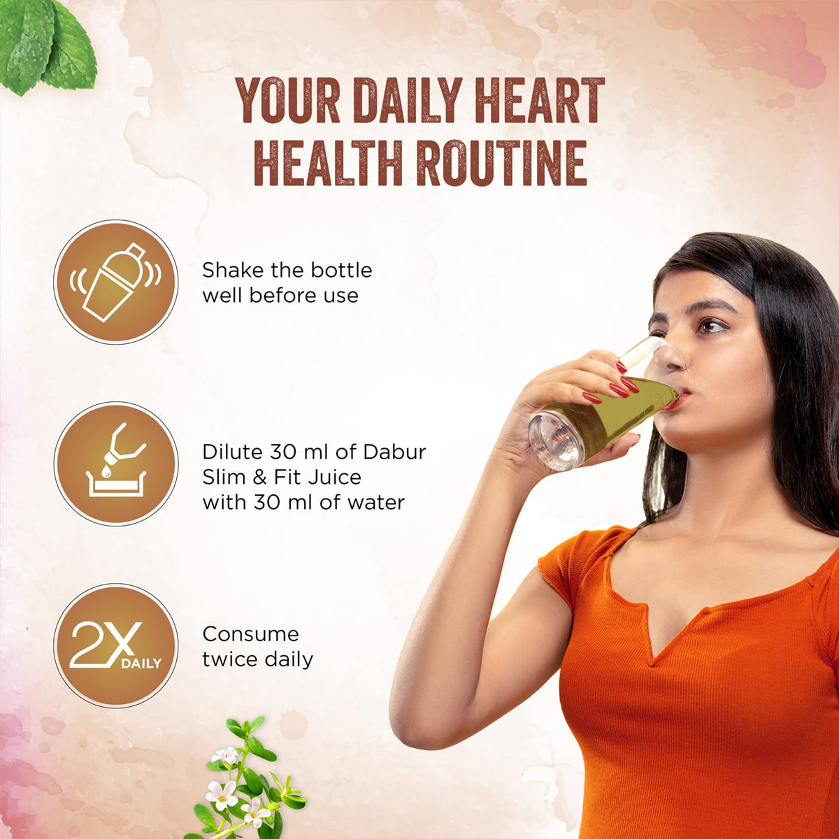 Dabur Heart Health Juice - 1L | Ayurvedic Cardiac Care Juice | Enriched with 10+ Ayurvedic Herbs | No Artificial Colors, Flavours & Added Sugars