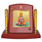 DIVINITI 24K Gold Plated Religious Car Dashboard Frame | Premium God Idol Frame for Car, Home Mandir & Office Table | Spiritual Gift, Decorative Showpiece | Hanuman-3