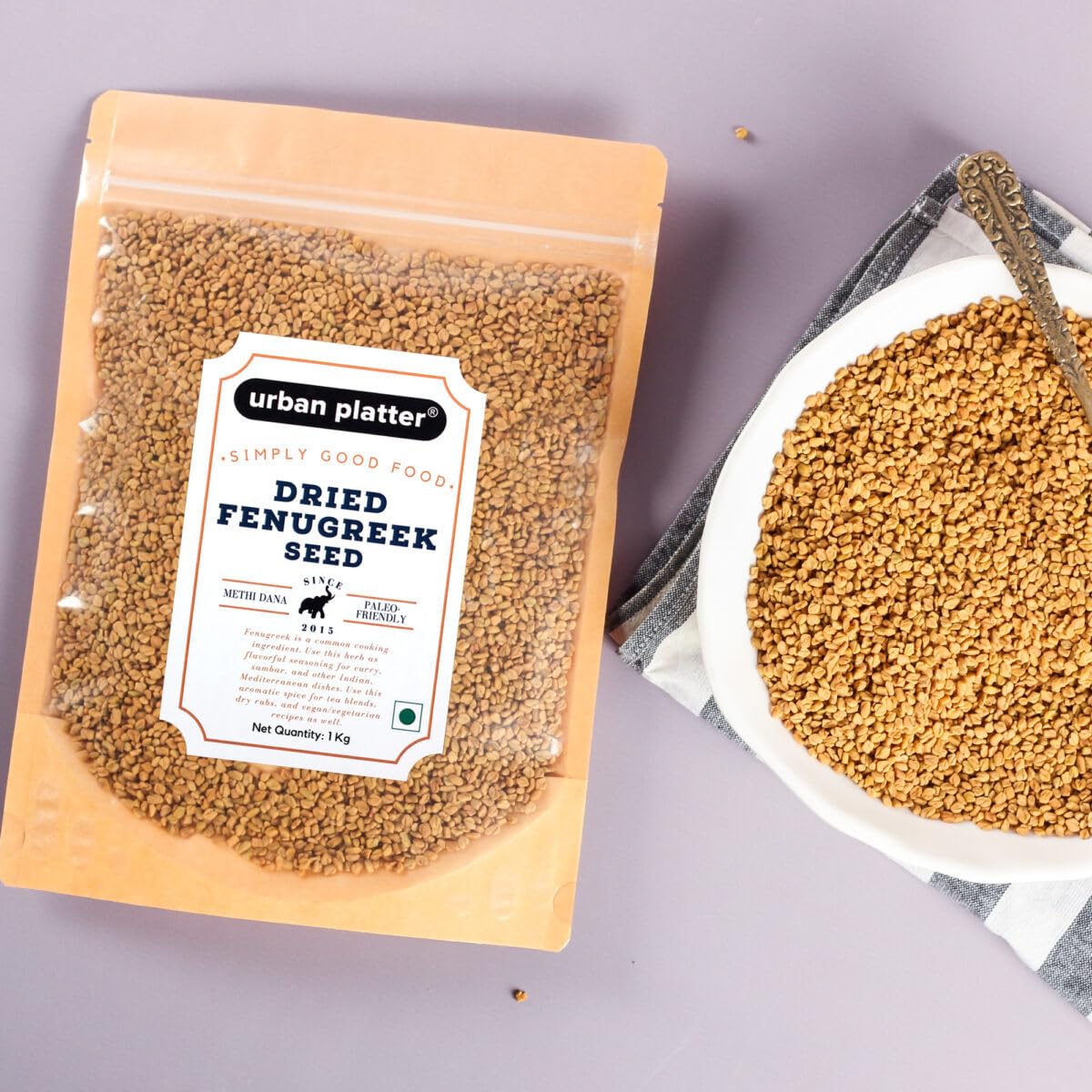 Urban Platter Dried Fenugreek (Methi) Seeds, 1000 g