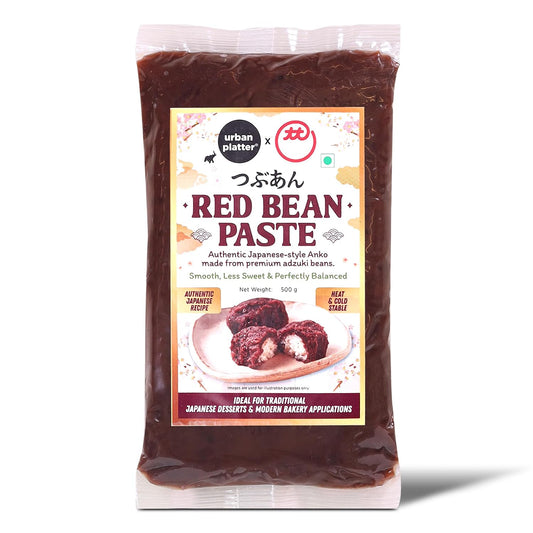 Urban Platter Red Bean Paste (Anko), 500g (Made with Adzuki Beans | Smooth & Less Sweet | Ready-to-Use Filling for Mochi, Dorayaki, Taiyaki & Baking)