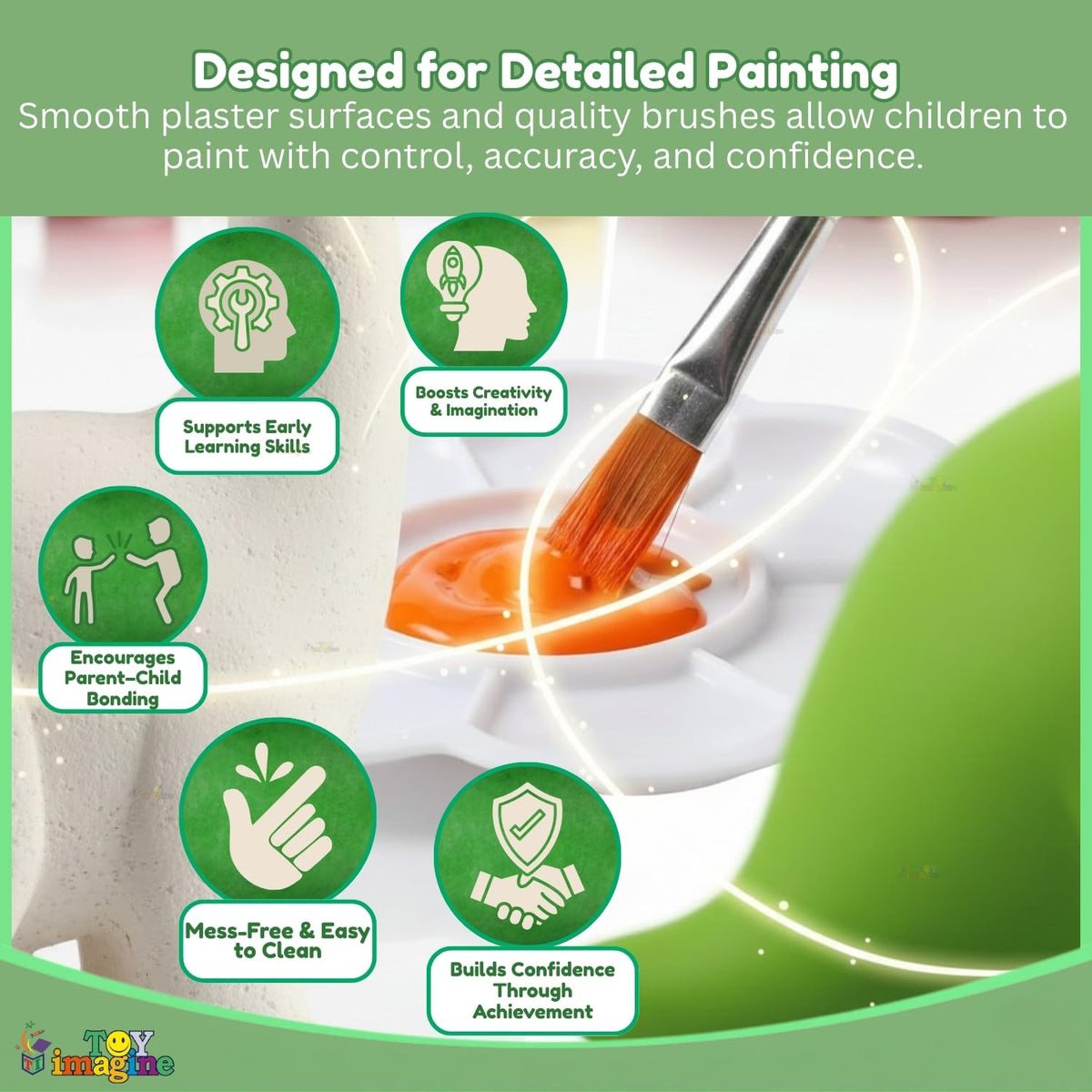 Toy Imagine DIY Dinosaur Mould & Paint Craft Kit for Kids Age 6-12 Years