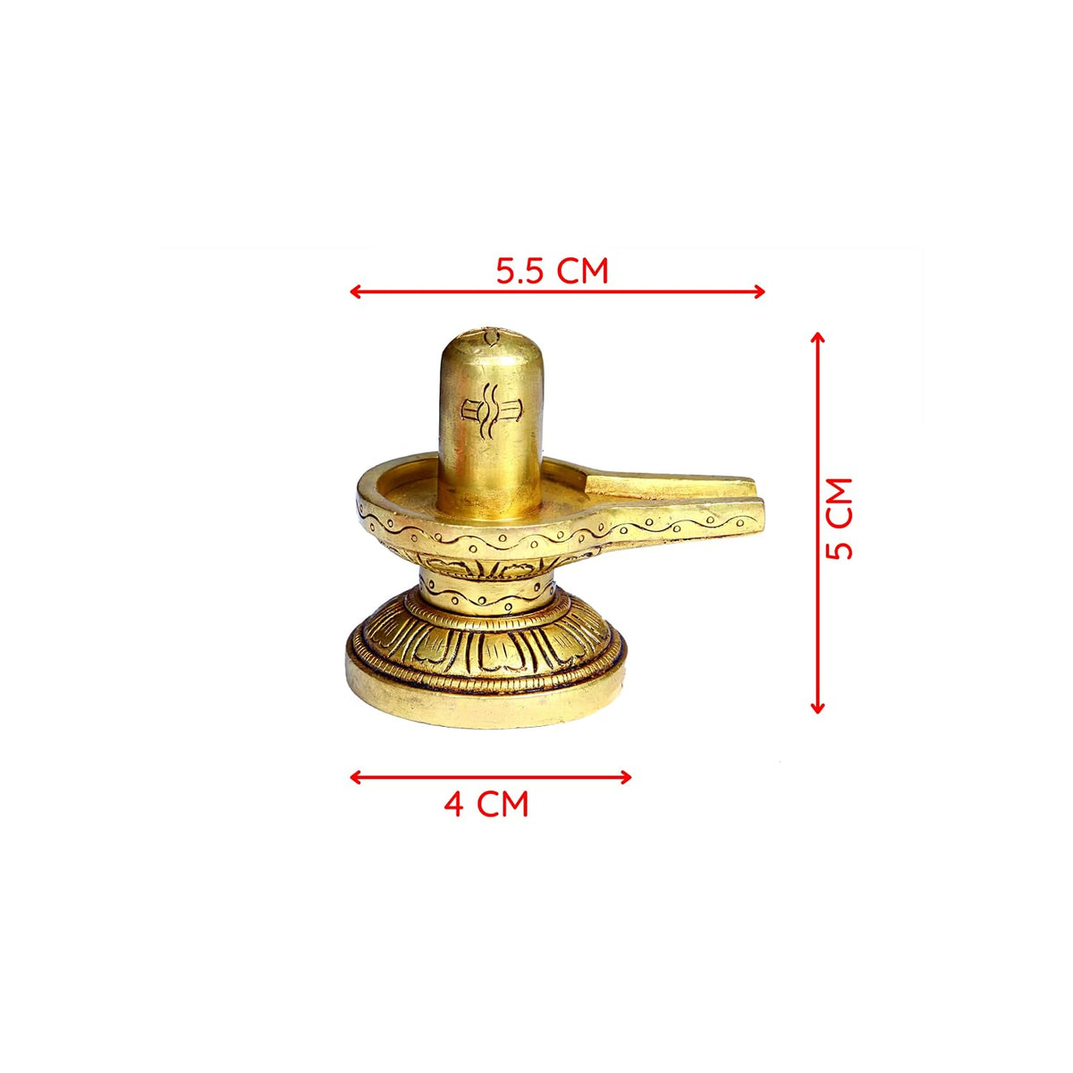 Aalayam Selveer Shivling Brass for Pooja | Sivalingam Mini | Mini Brass Shiva Lingam for Puja 5 CM Height, 175g Gold Colour 1 No