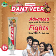Zandu Dantveer, 400g, India’s 1st Ayurvedic toothpaste with Irimedadi oil | Scientifically proven formula |Fights 9 dental problems