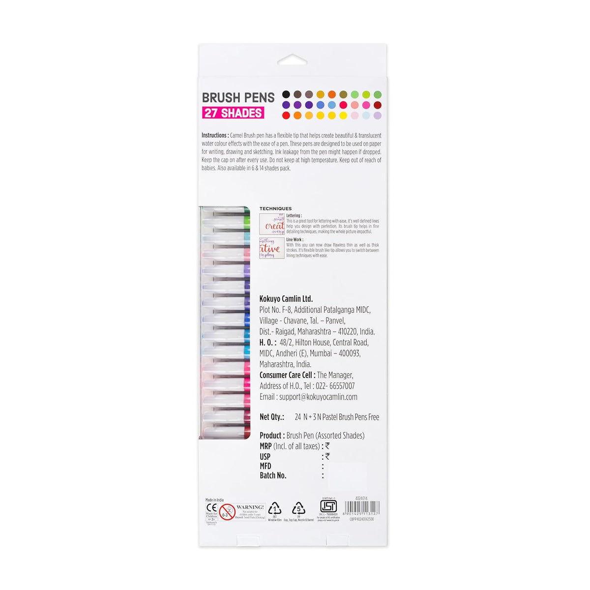 Camel Brush Pens 27 shades
