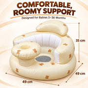 Toy Imagine Inflatable Baby Chair Feeding Tray Back Support & Built-in Pump