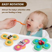 Toy Imagine Insect-Themed Suction Spinner Toys for Babies & Toddlers - Fidget Toys for Kids 0 to 5 Years – Travel-Friendly Baby Toys (Insect-Themed-2)