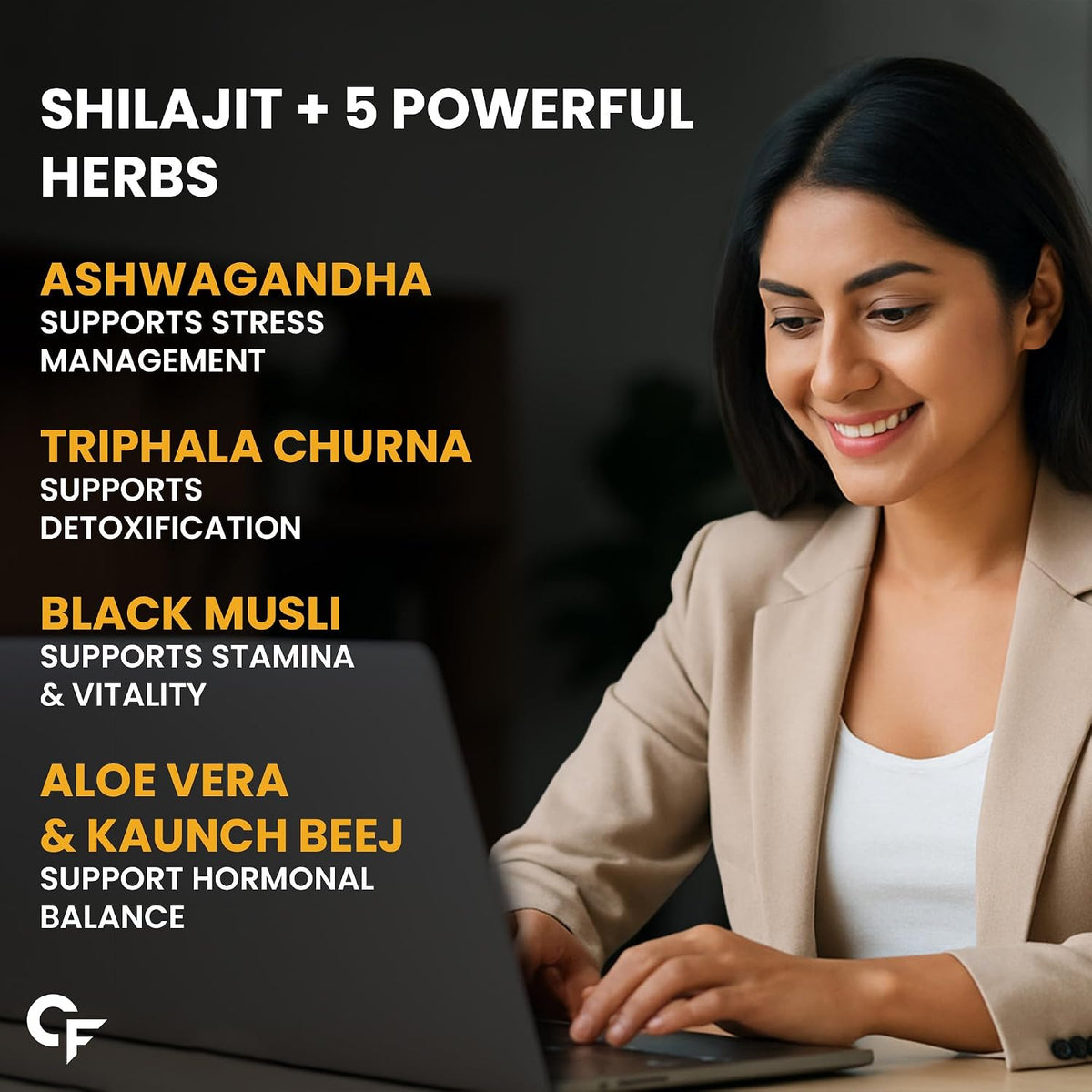 Carbamide Forte Shilajit Gold Capsules For Women With Pure Shilajeet Swarna Bhasma, Saffron & Ashwagandha | Himalayan Shilajit for Women | Shilajeet Gold Original | 60 Veg Capsules (Pack of 2)