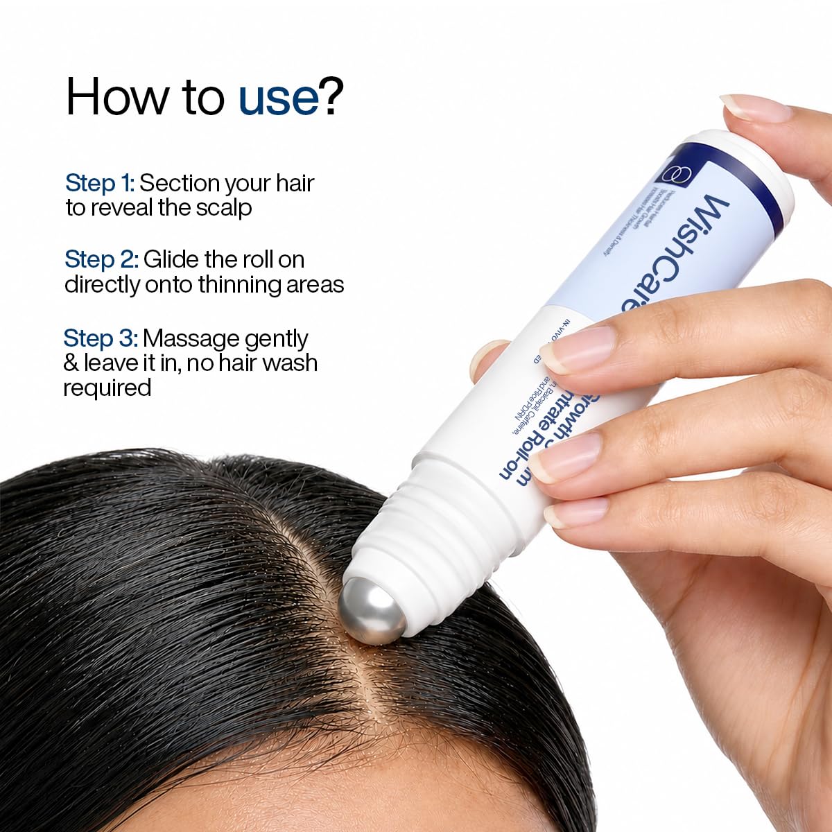 WishCare Hair Growth Serum Roll On For Scalp | 94% Saw New Hair Growth | Redensyl & Rosemary Oil | 100% Saw Hairfall Reduction | In-Vivo Tested | For Men & Women | 10ml