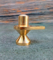 SHINDE EXPORTS Original pital Brass Metal shivling for Home puja Abhishek (4.5cm)