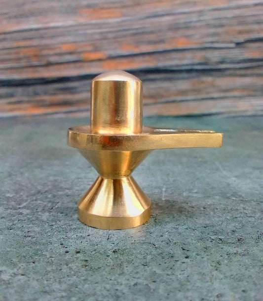 SHINDE EXPORTS Original pital Brass Metal shivling for Home puja Abhishek (4.5cm)
