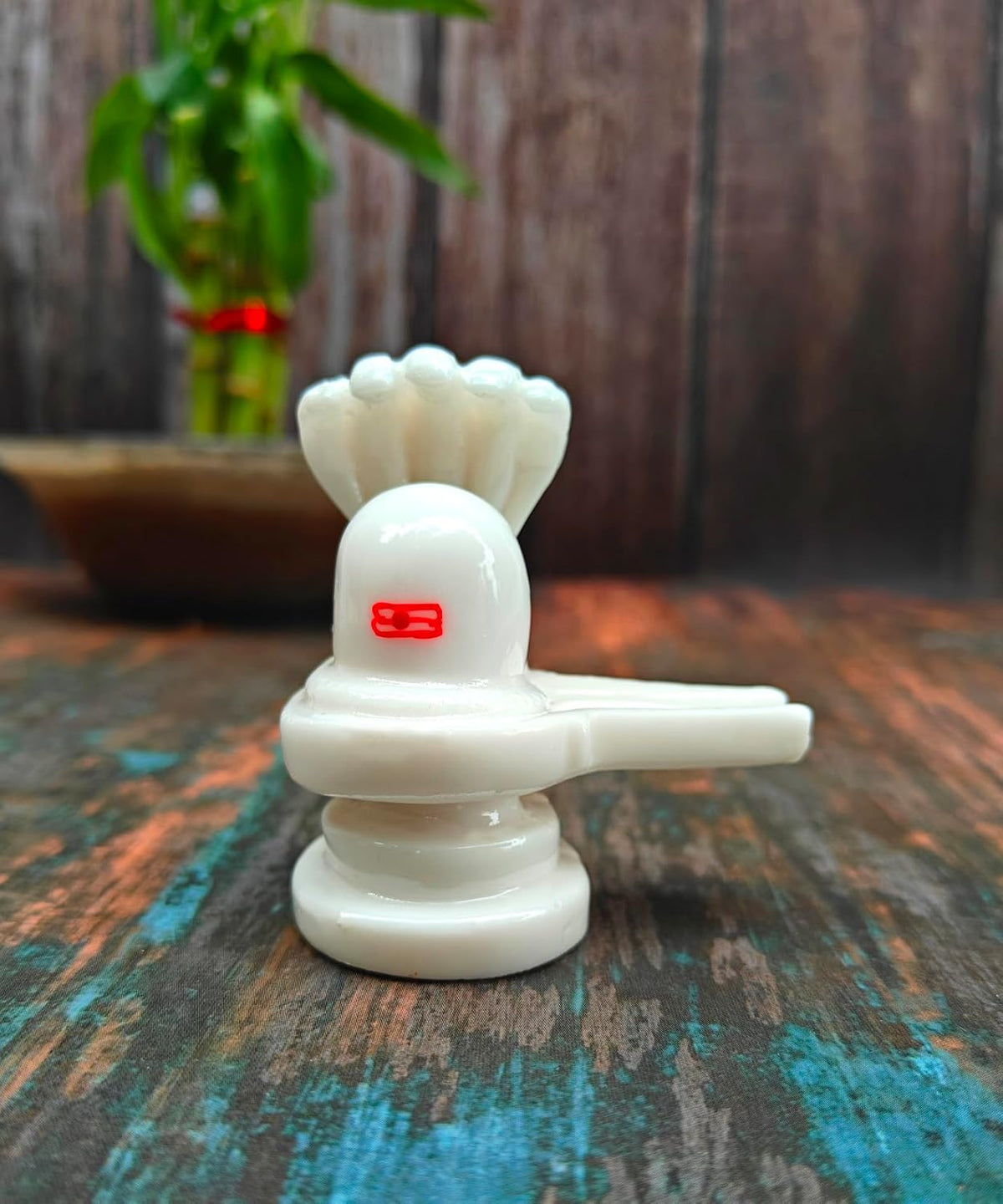 SHINDE EXPORTS shivlingam Pooja shivling White with Snake for Home Temple puja (White)