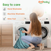 OYO Baby Instadry Anti-Piling Fleece Extra Absorbent Quick Dry Sheet for New Born Babies, Bed Protector Mattress, Reusable Waterproof Baby Cot Sheet for Toddler Infant, Large Size 140x100cm, Blue