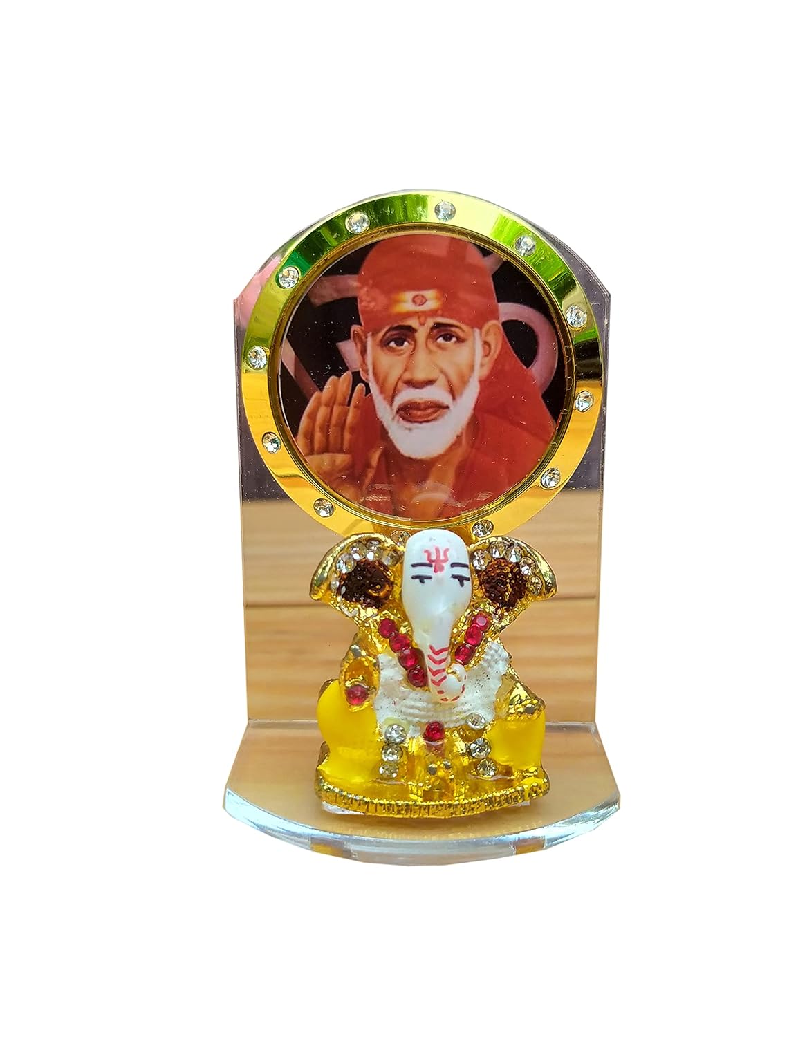 SHINDE EXPORTS Shirdi Sai Baba car Dashboard Idol Statue for Gifts Home (Design 12)