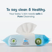 Mother Sparsh 98% Water Based Baby Wipes I Plant made Baby Wet Wipes I 80 Pcs