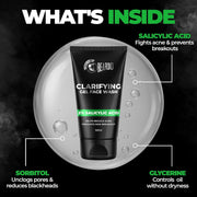 Beardo Acne Ka The End Kit for Men | 2% Salicylic Acid Face Wash, Body Wash & Pimple Patch | Helps Fight Face & Body Acne, Controls Excess Oil | Complete Acne Care Kit