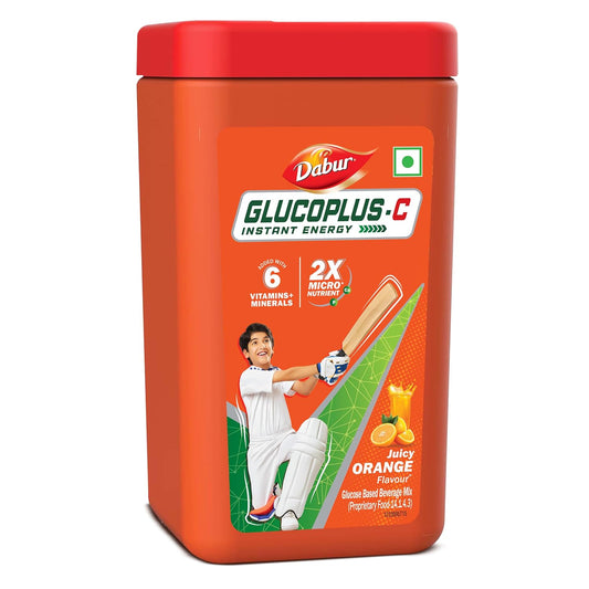 Dabur Glucoplus C Glucose Powder (Orange Flavour) - 400g
