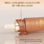 INSIGHT Professional Liquid Highlighter - Fire Glow | Glowly Finish | Waterproof & Smudgeproof | Multiuse - 25g (Pack of 2)