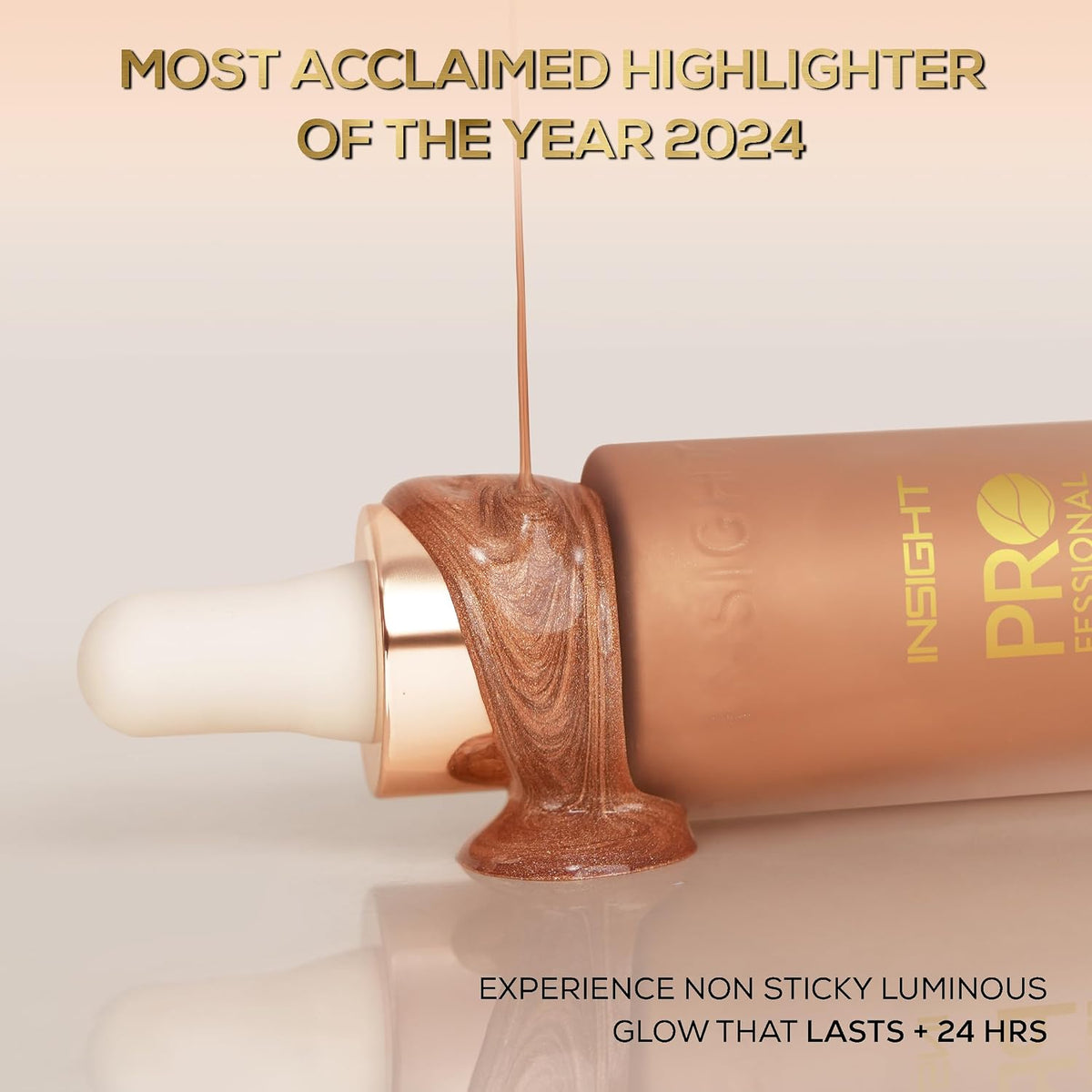 INSIGHT Professional Liquid Highlighter - Fire Glow | Glowly Finish | Waterproof & Smudgeproof | Multiuse - 25g (Pack of 2)