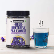 Urban Platter Butterfly Pea Flower Tea, 40g (Rich in Antioxidants, Caffeine Free Herbal Tea, Aparajita/Shankhpushpi Flower Tea, Natural Blue Colour Tea for Drinks, Cocktails & Mocktails)