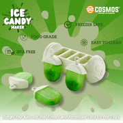 E-COSMOS® Kulfi Candy Popsicle Maker - Homemade Ice Cream & Ice Pop Makers for Any Occasion - Create Delicious Frozen Treats at Home (Multicolor)