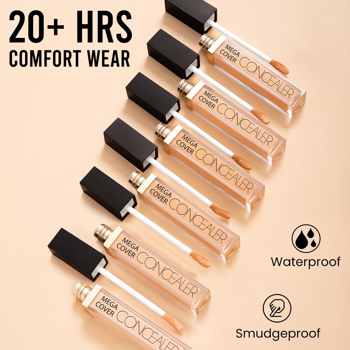 INSIGHT Mega Cover Concealer - LP-05 | Natural Matte Finish | Infused with Vitamin E, Green Tea | Long Lasting | Easily Blendable - 10g