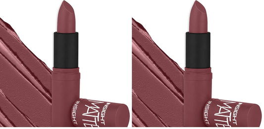 INSIGHT Matte Lipstick | Soft Matte Finish | Highly Pigmented Formula | Ultra Creamy | Intense Color Payoff | Fade-Proof Lipstick | MAUVE MAGIC-4.2g (Pack of 2)