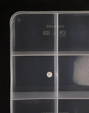 NMII Multipurpose Plastic Storage Box with Partitions | Transparent Organizer with Secure Lid | Ideal for Stationery, Craft Supplies, Tools, and Jewellery, Accessories | Lightweight-(6 Partitions)