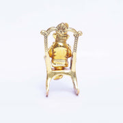 KridayKraft Metal Chair Ganesh ganpati Idol with Reading Ramayan Home Decoration and Gifts for Your Love Once