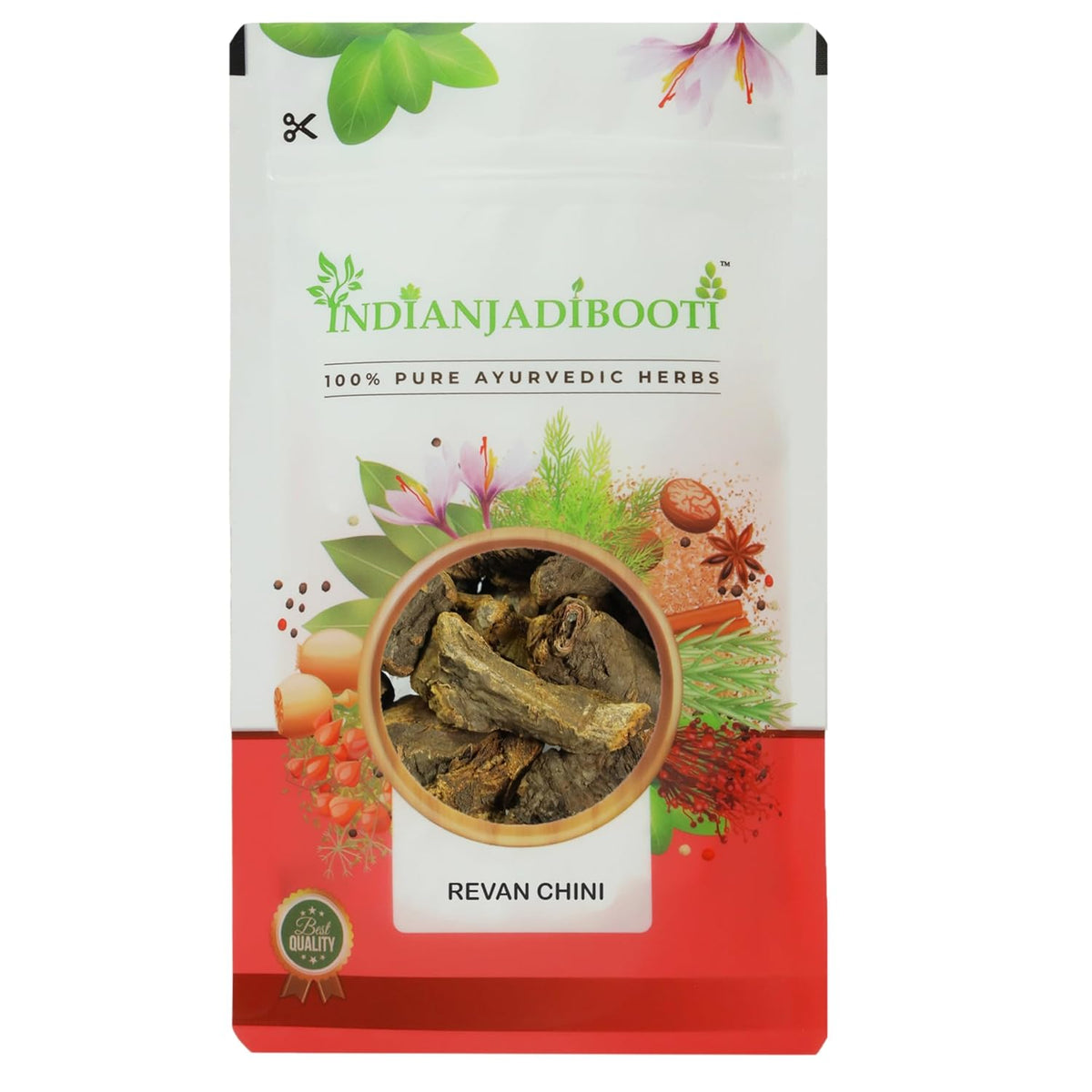 IndianJadiBooti Revand Chini | Indian Rhubarb Root (Rheum Emodi) | Natural Teeth Whitening Powder Ingredient | Supports Gum Health & Digestion | Whole Dried Herb | 100g Pack