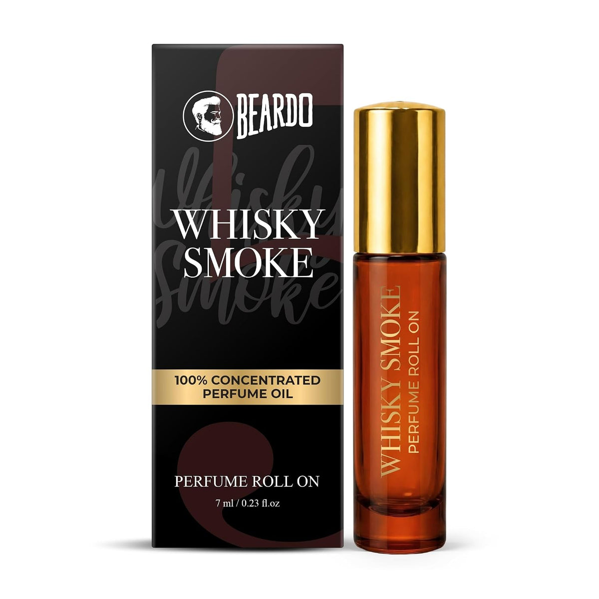 Beardo Whisky Smoke Roll On, 7ml | 100% Concentrated Perfume Oil | Long Lasting Roll On For Man | Smoky, Woody, Leather | Ideal Gift for Men | Best Attar Perfume For Man