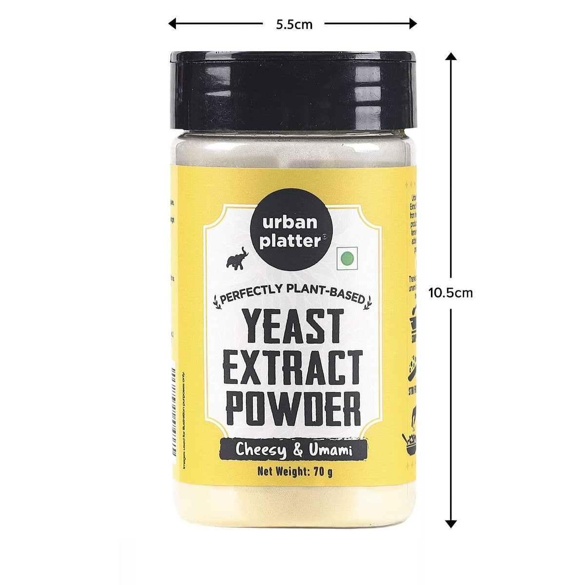 Urban Platter Yeast Extract Powder Shaker Jar, 70g [Cheesy Flavour]