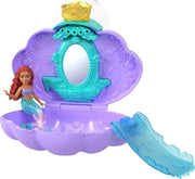Mattel Disney Princess Mermaid Bath Surprise Small Dolls & Accessories in Shell Playsets with Slides, Inspired by Disney Movies