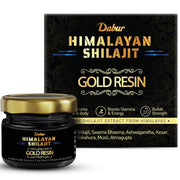 Dabur Himalayan Shilajit/Shilajeet Gold Resin - 20g | 500mg/Serving | 40 Servings | Contains 24 Karat Gold | 7 Ayurvedic Boosters | Boosts Muscle Growth & Stamina | 100% Ayurvedic